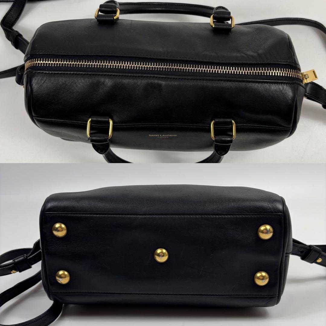 専用サンローラン ベイビーダッフル 2way ショルダーバッグ レザー 黒