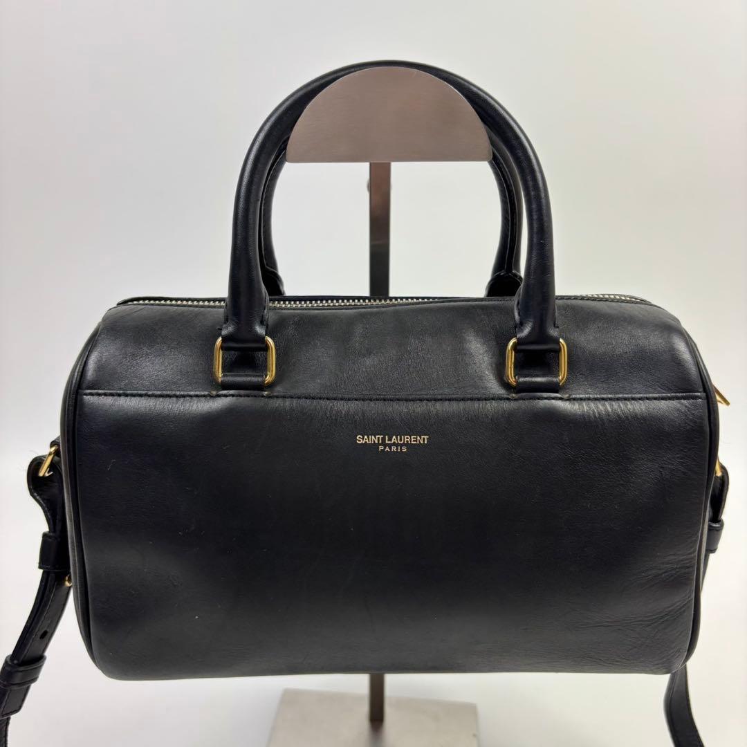 専用サンローラン ベイビーダッフル 2way ショルダーバッグ レザー 黒