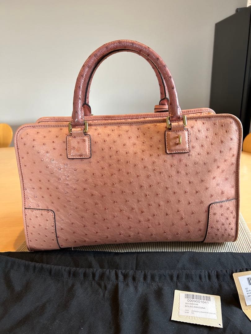希少　美品　オーダー品　ロエベ　アマソナ36 オーストリッチ　定価200万