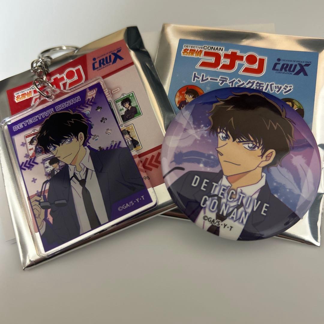 レア 名探偵コナン 松田陣平 缶バッジ アクリルキーホルダー 2点セット