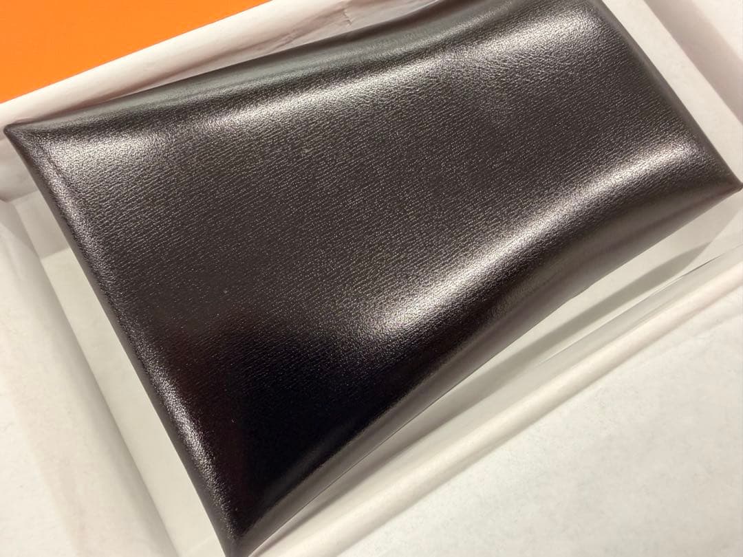 エルメス　バスティア　新品 ボックスカーフ 黒