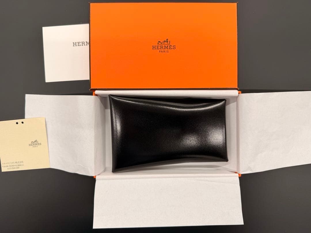 エルメス　バスティア　新品 ボックスカーフ 黒