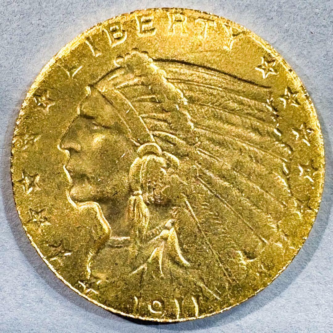 1912年 インディアンヘッド金貨 $2.5 MS 61