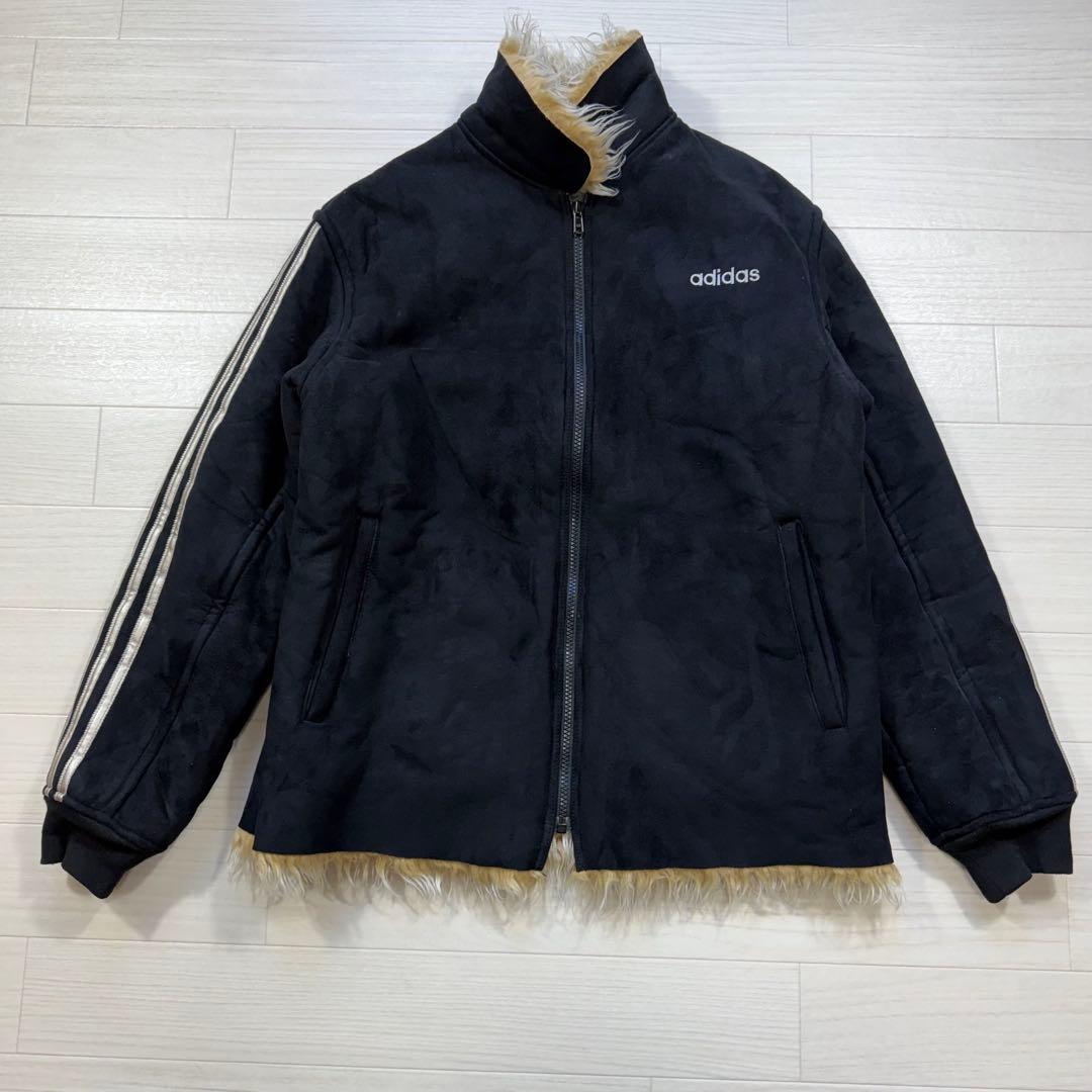 極希少 90s adidas long fur mouton jacket M