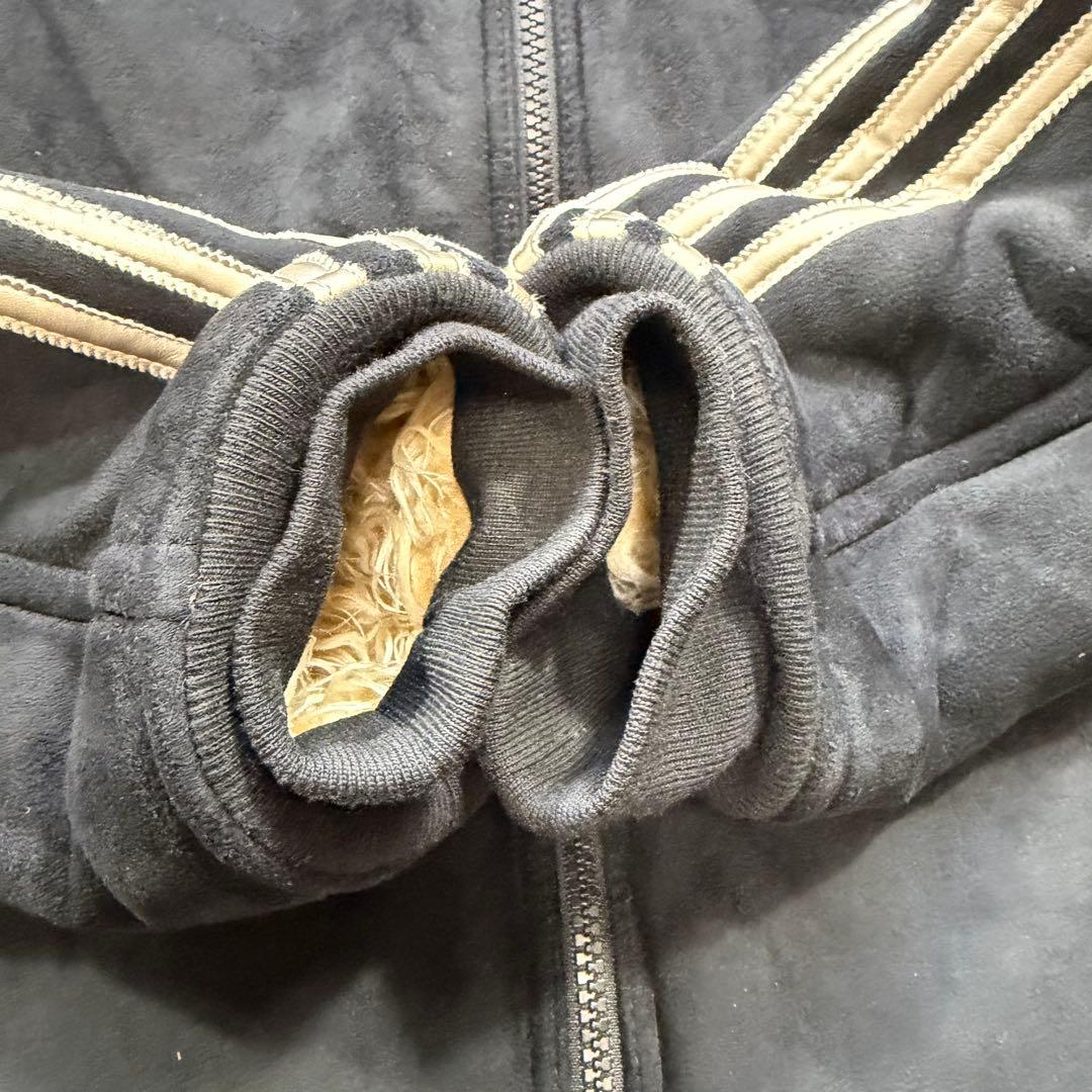 極希少 90s adidas long fur mouton jacket M