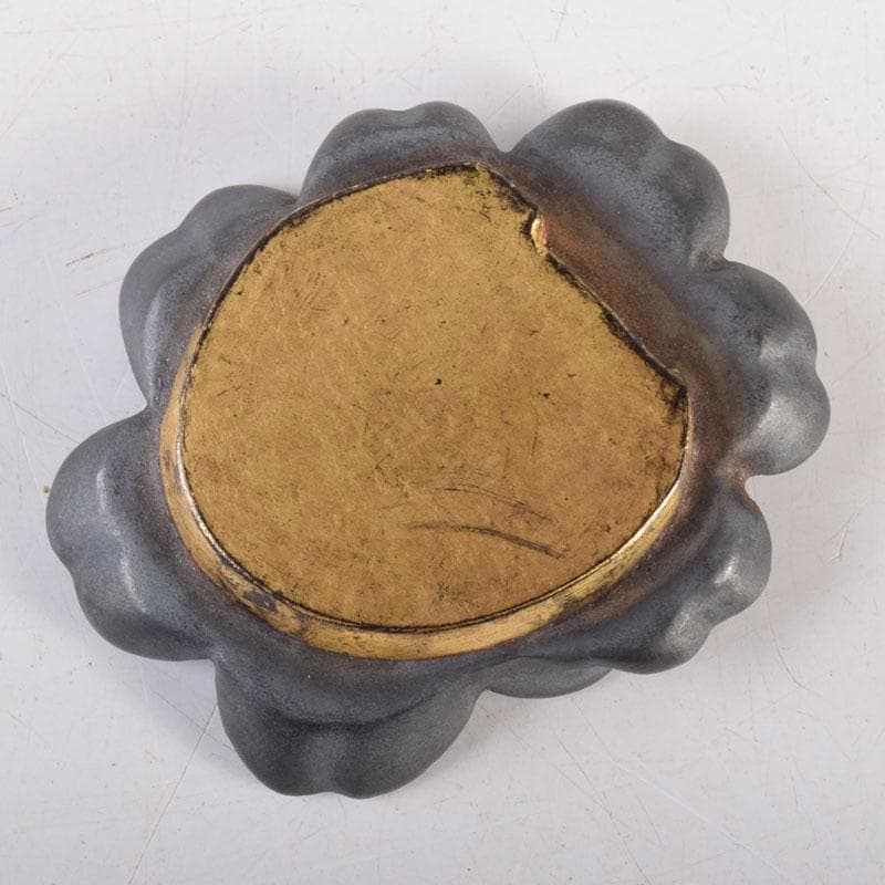 茶道具　木彫　桜　内金溜　香合　時代箱　V　8355