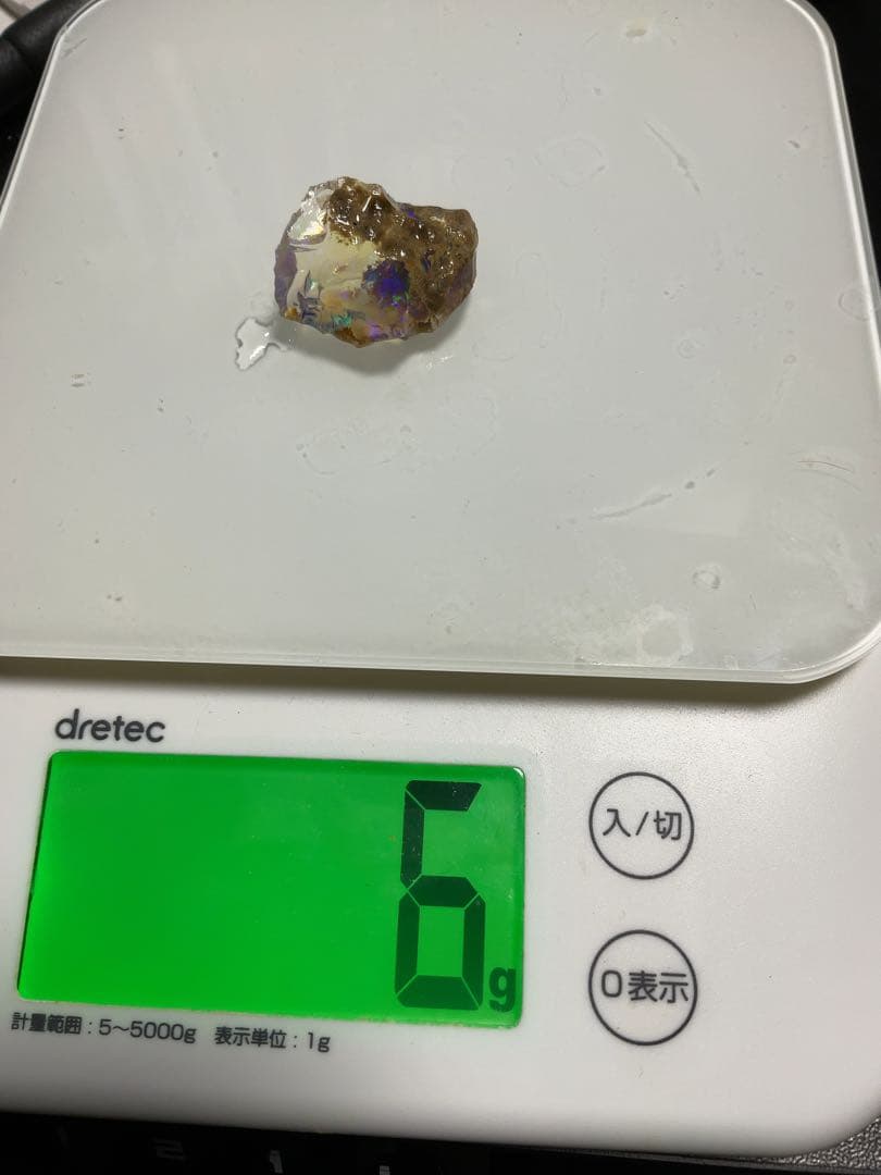 30CT】エチオピア オパール 原石 透明 青 紫 鉱物標本 ウェロ産 鉱物 標本