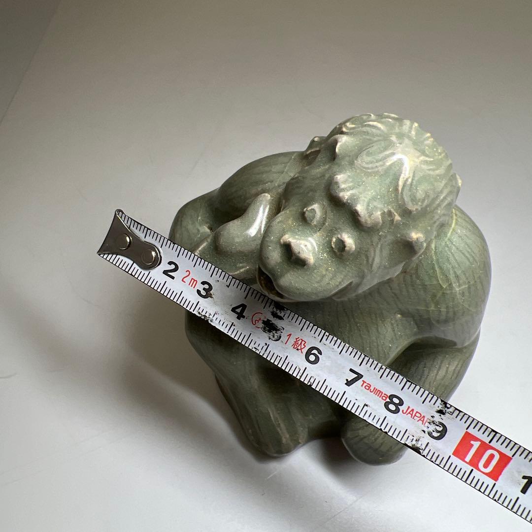 朝鮮美術 高麗青磁水滴 木箱付 高さ約12㎝ 東Y7-0603