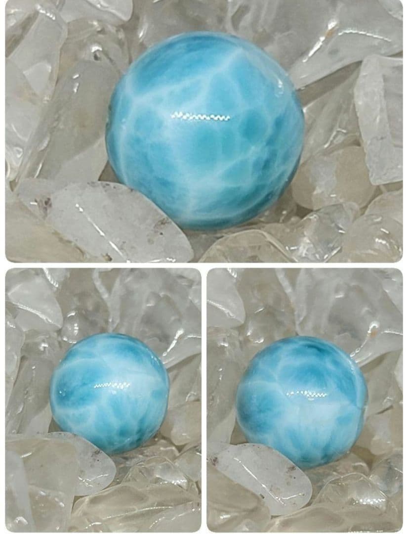 高品質★ ラリマー 約 11.5mm 粒売り ①