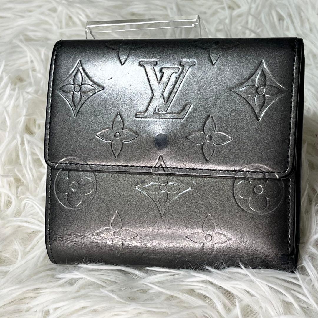 LOUIS VUITTON モノグラムマット　三つ折り財布【美品】