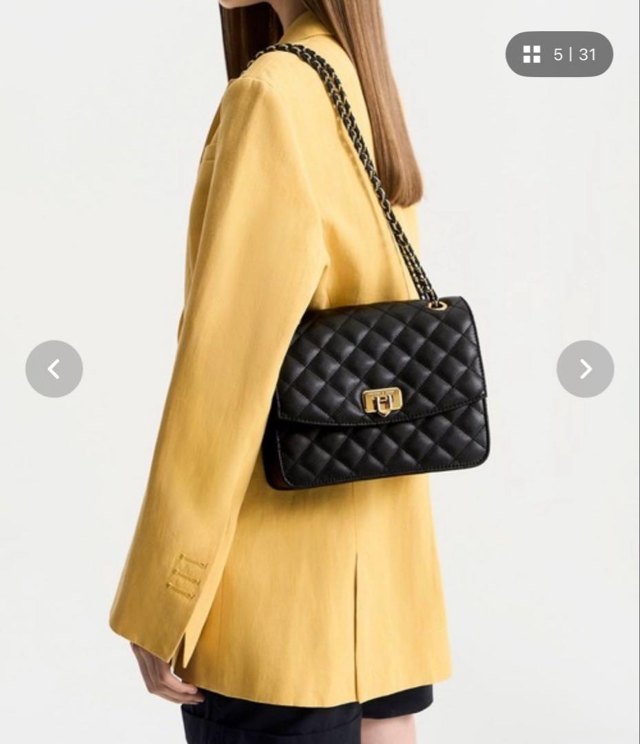 CHARLES&KEITH クレシダ キルトチェーンストラップバッグ