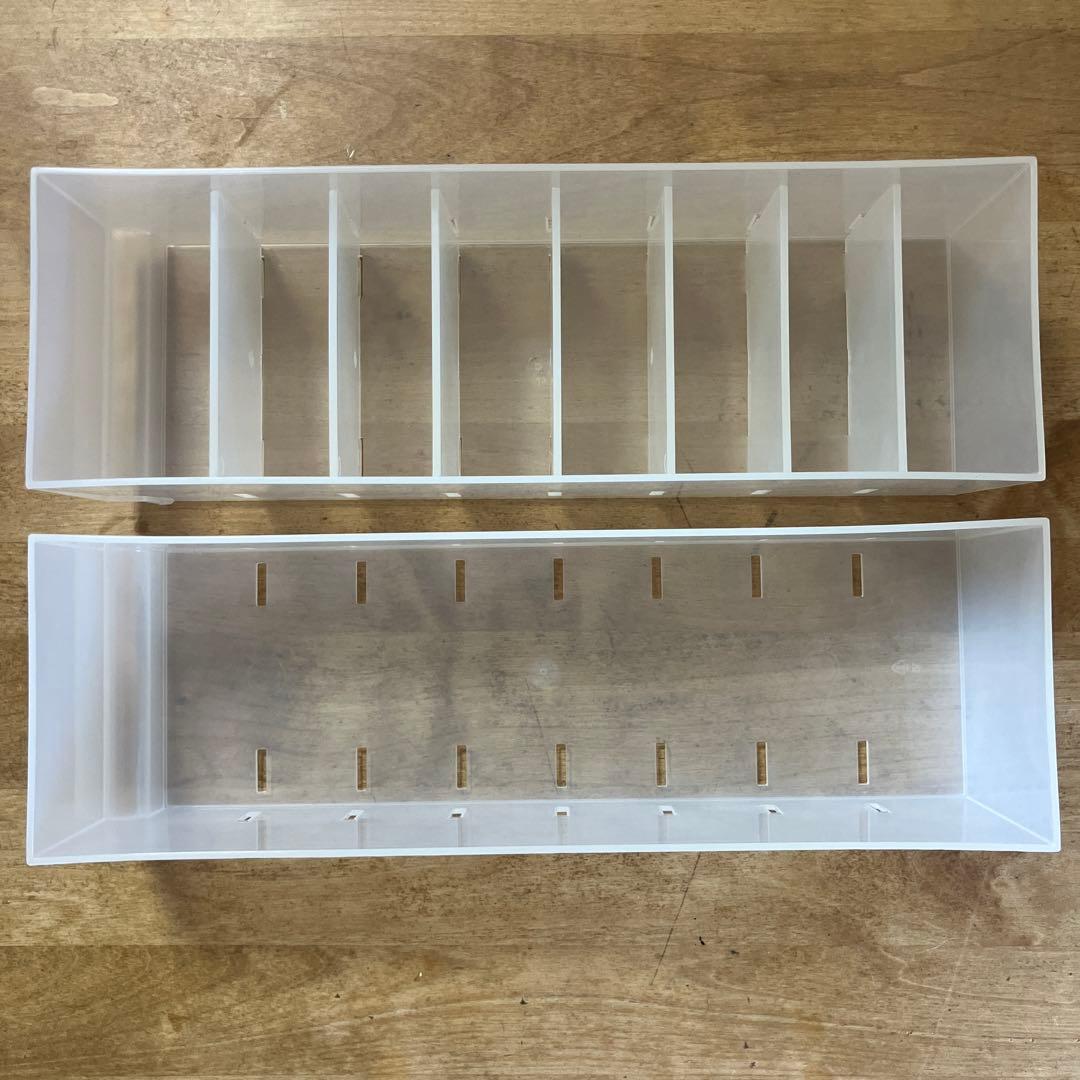 無印良品 ポリプロピレンケース・引出式・浅型・6個（仕切付） 送料