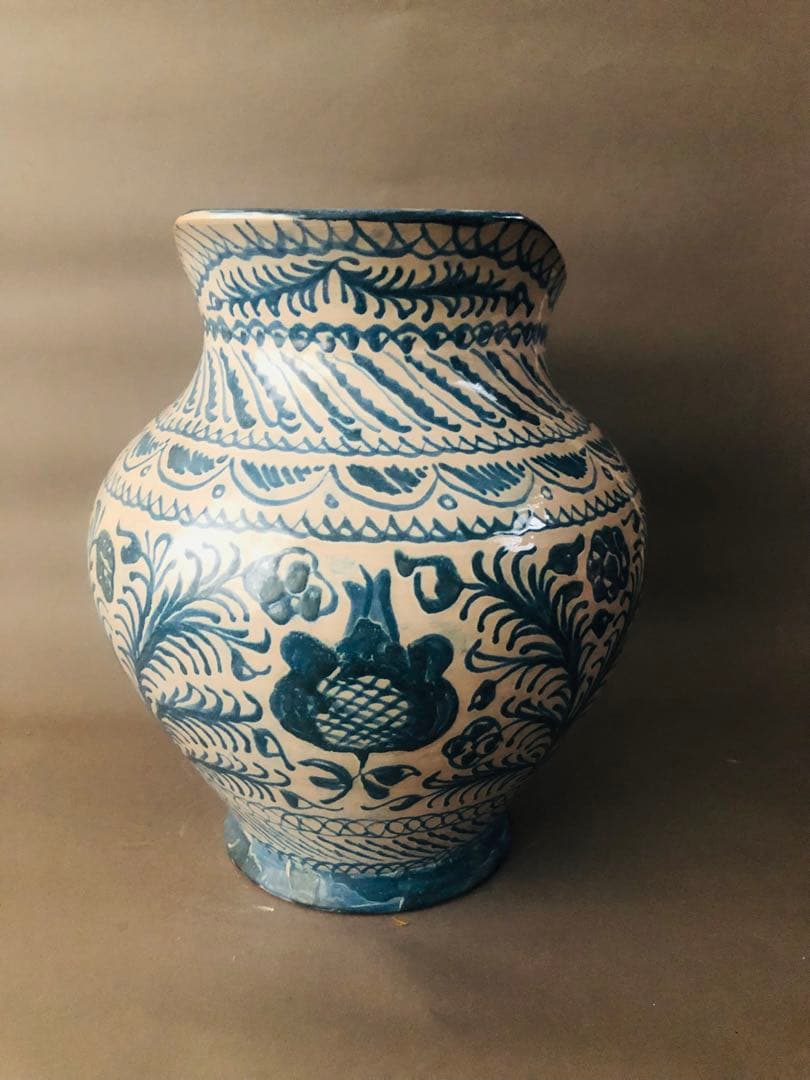 スペイン陶器　グラナダ焼　大ぶりの水差し