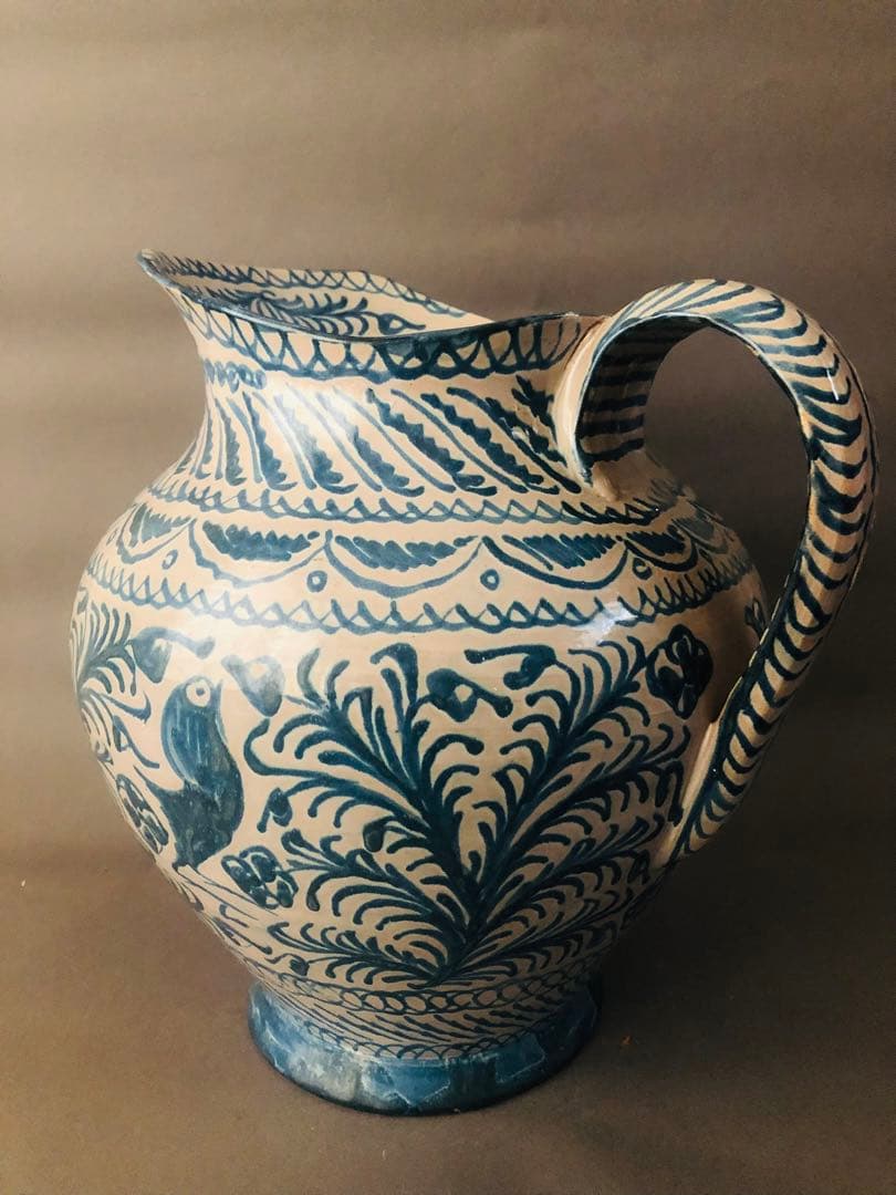 スペイン陶器　グラナダ焼　大ぶりの水差し