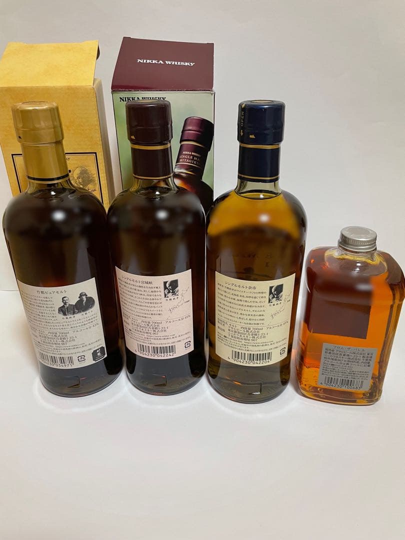 ニッカウイスキー4本セット(旧竹鶴、宮城峡、余市、フロムザバレル