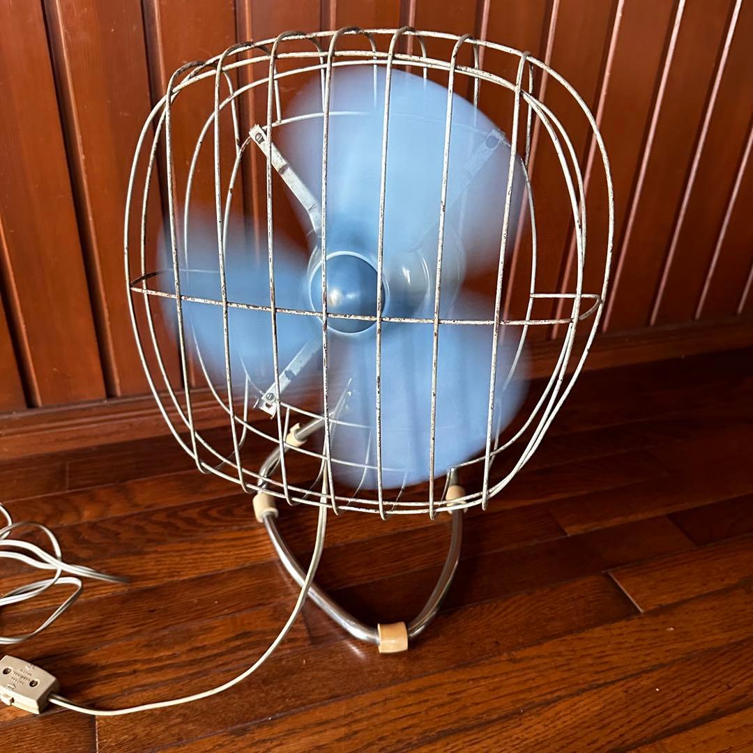 昭和レトロ　扇風機　富士電機　サイレントファン　角形　四角　希少　稼働します
