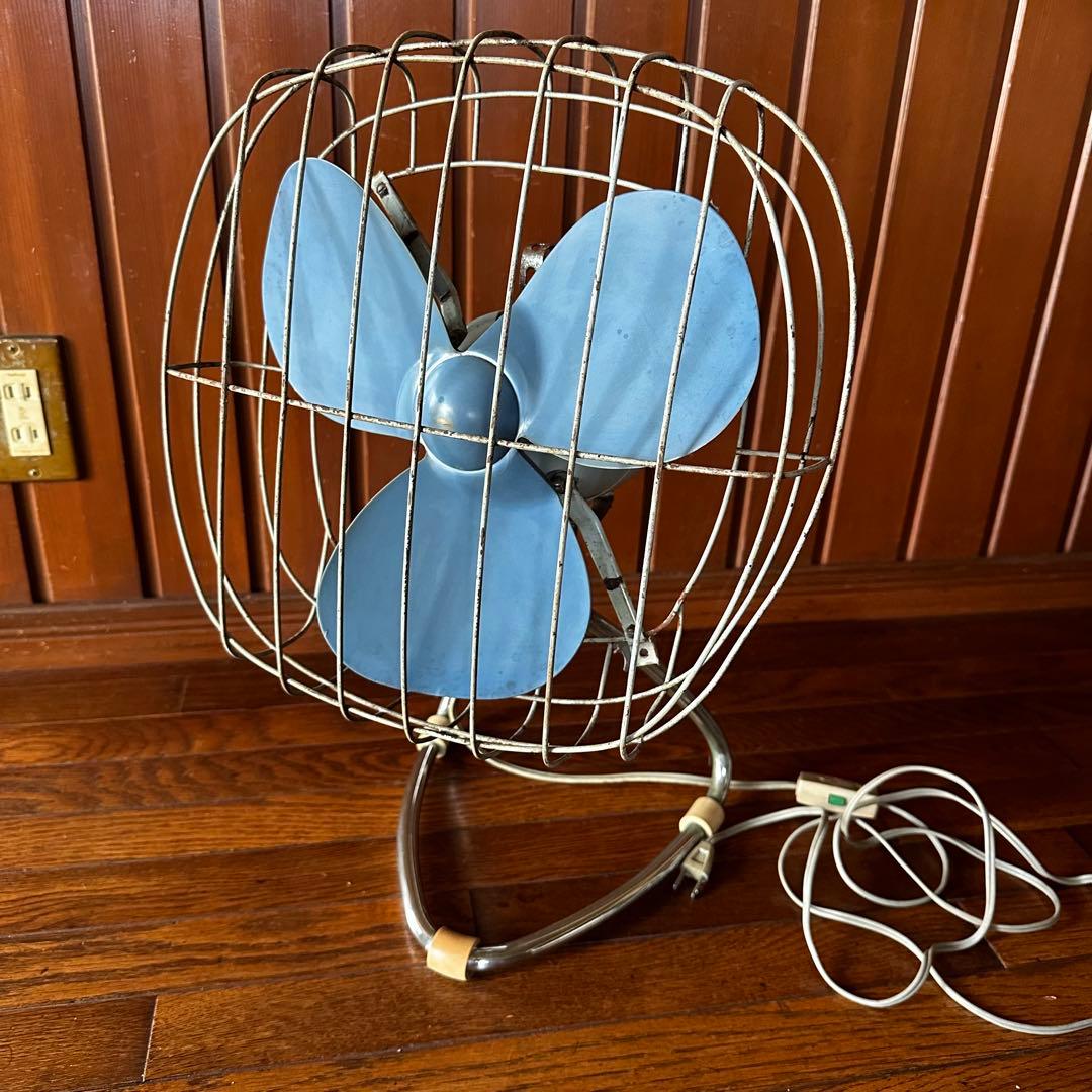 昭和レトロ　扇風機　富士電機　サイレントファン　角形　四角　希少　稼働します