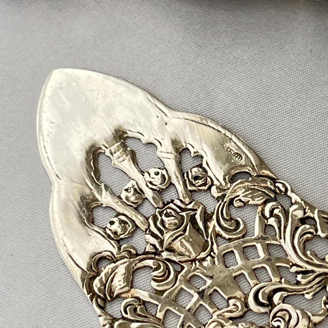 【 Bodemer】 薔薇と天童のケーキサーバー【純銀】11.5cm