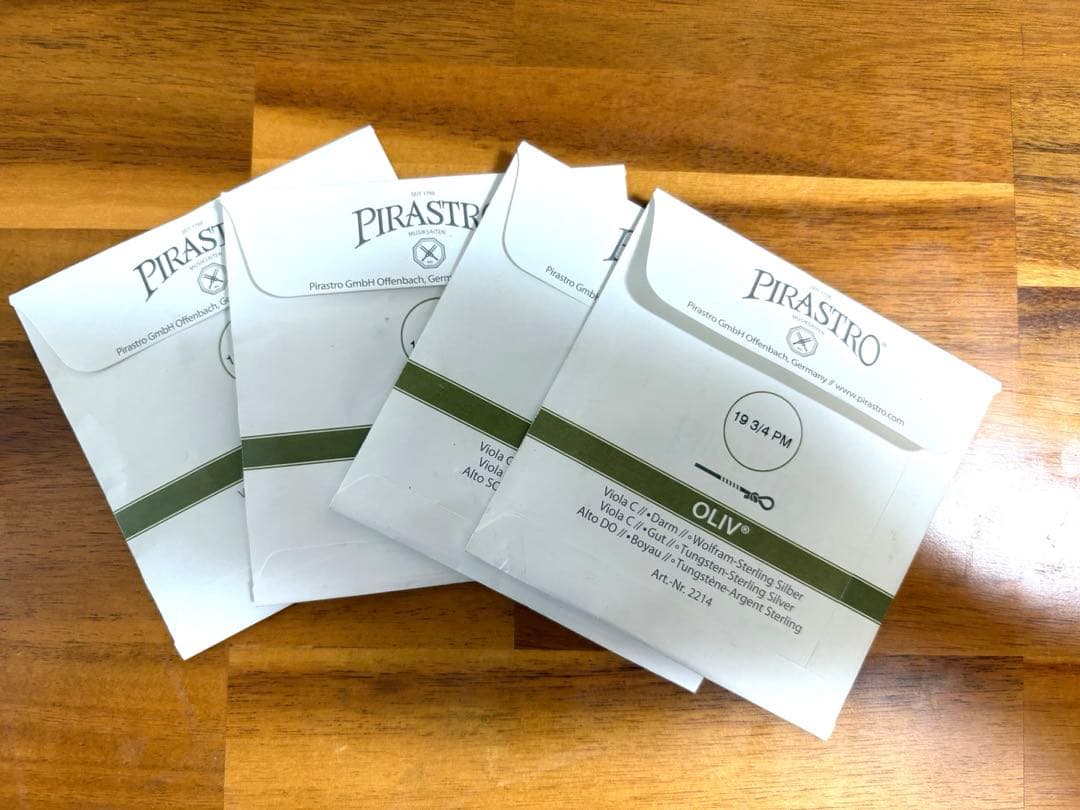 【中古】PIRASTRO Olive ビオラ弦 4セット オリーブ ヴィオラ 弦