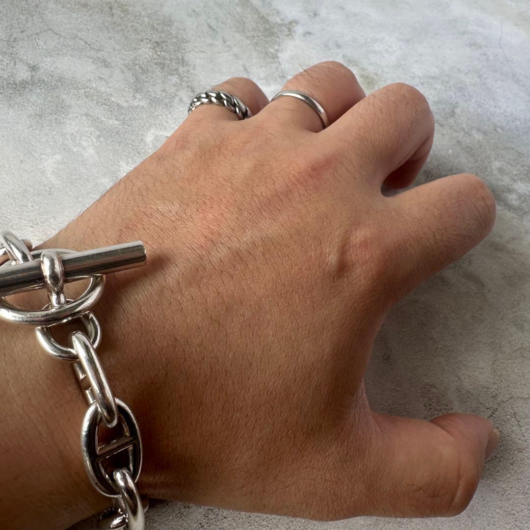 ヴィンテージ ウーブンロープバンドリング シルバー925 11号 メキシコ製