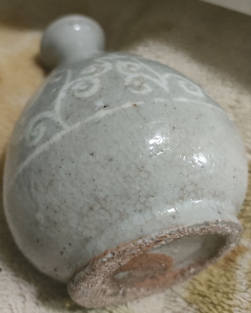 高麗青磁 徳利 花入 時代物 白象嵌 朝鮮美術 - メルカリ