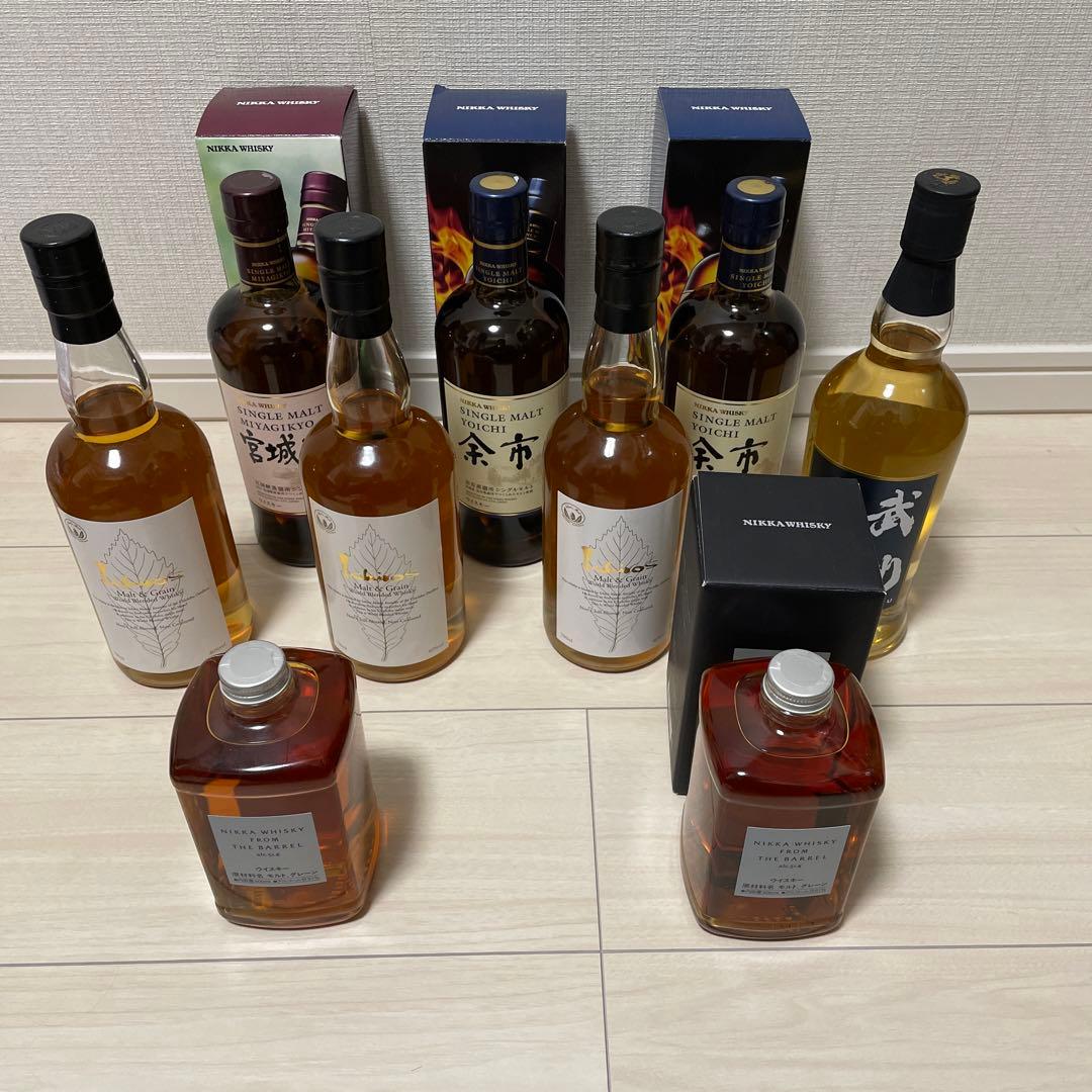 宮城峡、余市、イチローズモルト、武州、フロムザバレル ニッカ