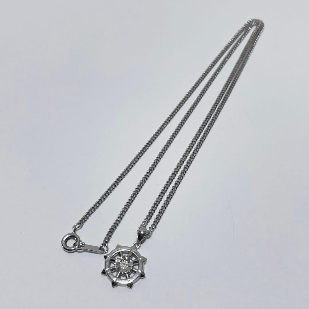 未使用】真如苑 真言宗総本山伝燈苑 仏法輪 シルバー 純銀 ネックレス