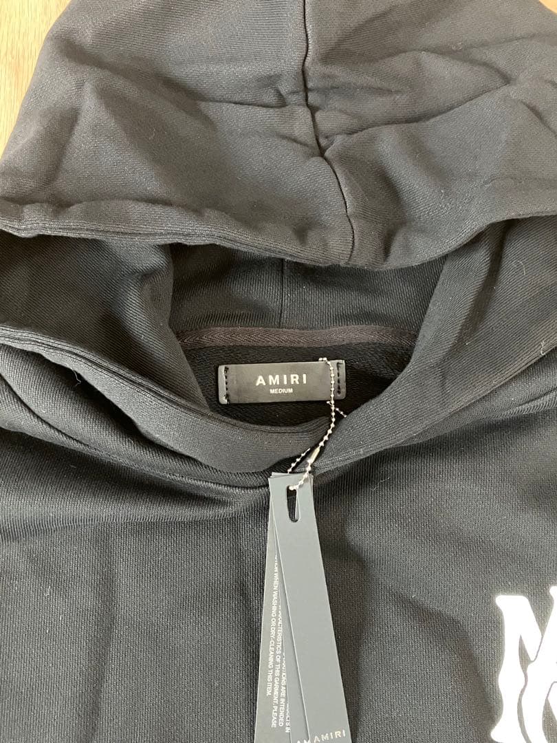 AMIRIアミリ MA コアロゴ フーディパーカー 黒 サイズM 新品