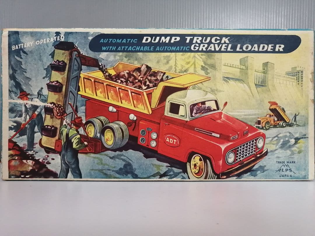 ダンプトラック & グラベルローダー 電動ブリキ アルプス商事 日本製