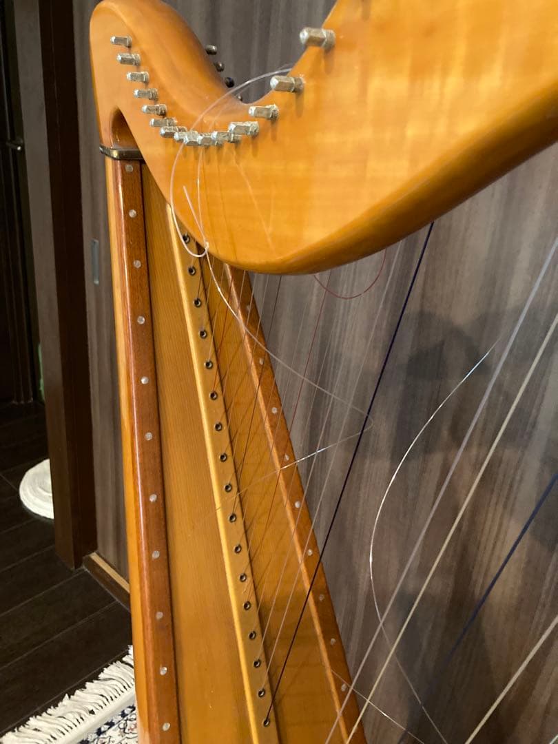 アイリッシュハープ　AOYAMA HARP 　飴色　チューニングトレーナー