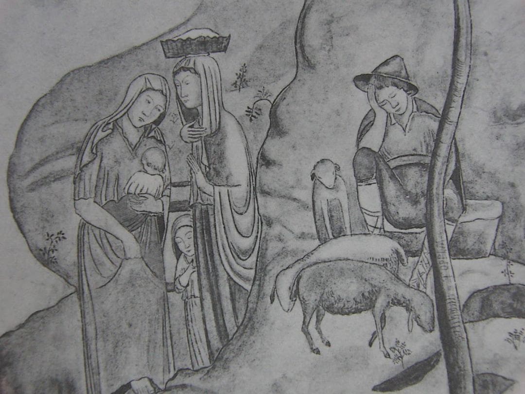 藤田嗣治、「Bergers」、希少画集の額装画、人気作品