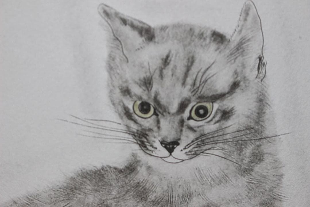 藤田嗣治 エスタンプリトグラフ「猫」 19/100 - メルカリ