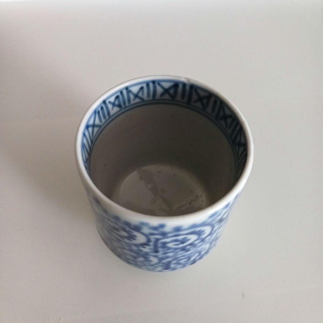 古伊万里　蛸唐草　お猪口