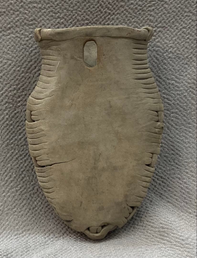 B246s 萬古焼　菊透し掛花入　骨董品