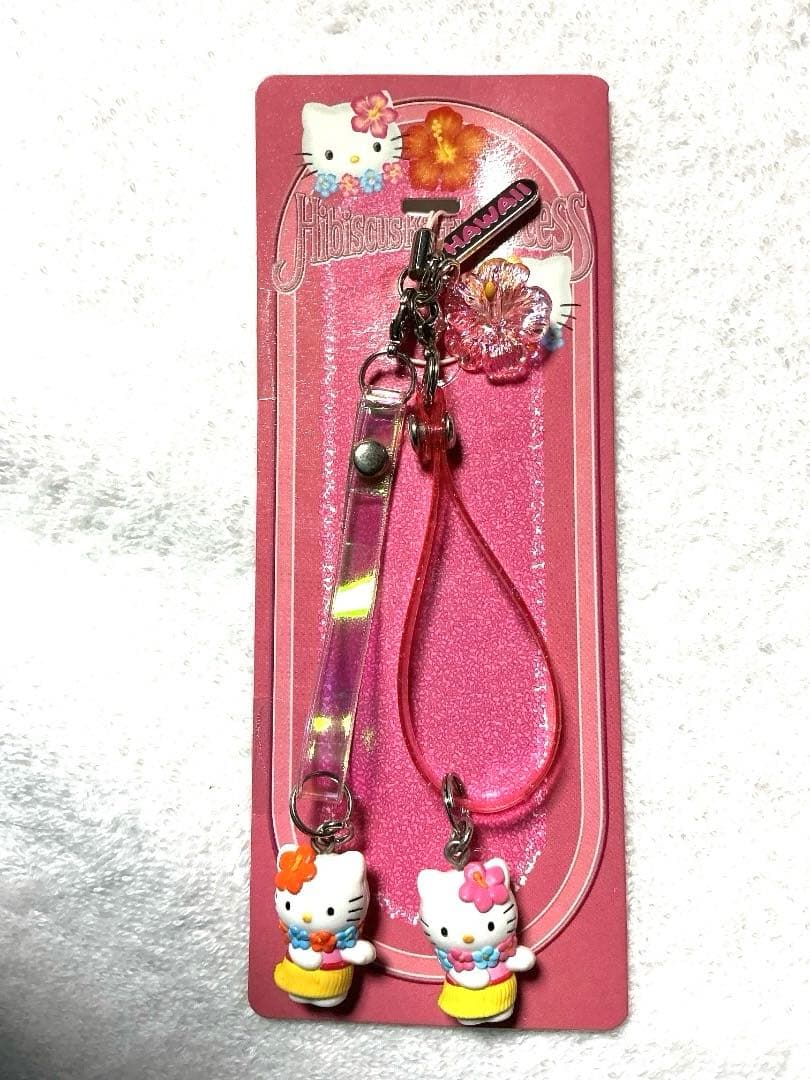 新品未使用　ハワイ　ストラップ　サンリオ　キティ　フラダンス ペア　2001年製