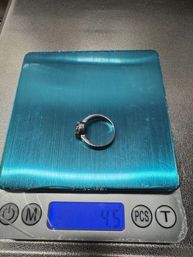 1点物K18WG ミスティックトパーズ リング 約4.5g ヴィンテージ 指輪