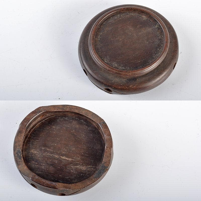 ターちゃん　七宝焼　古七宝　花文　小瓶　唐木台付　M　R4256