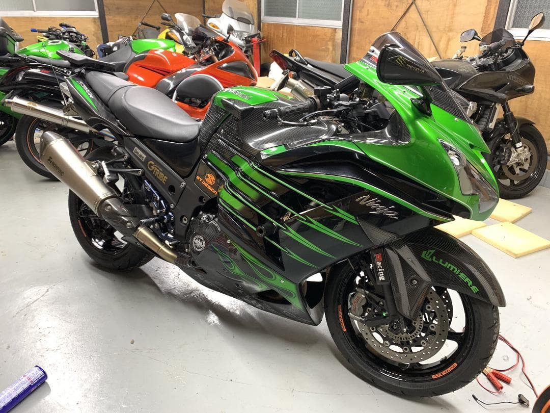 ZX-14R/ZZR1400 サイドフィンデカール オレンジレッド - メルカリ