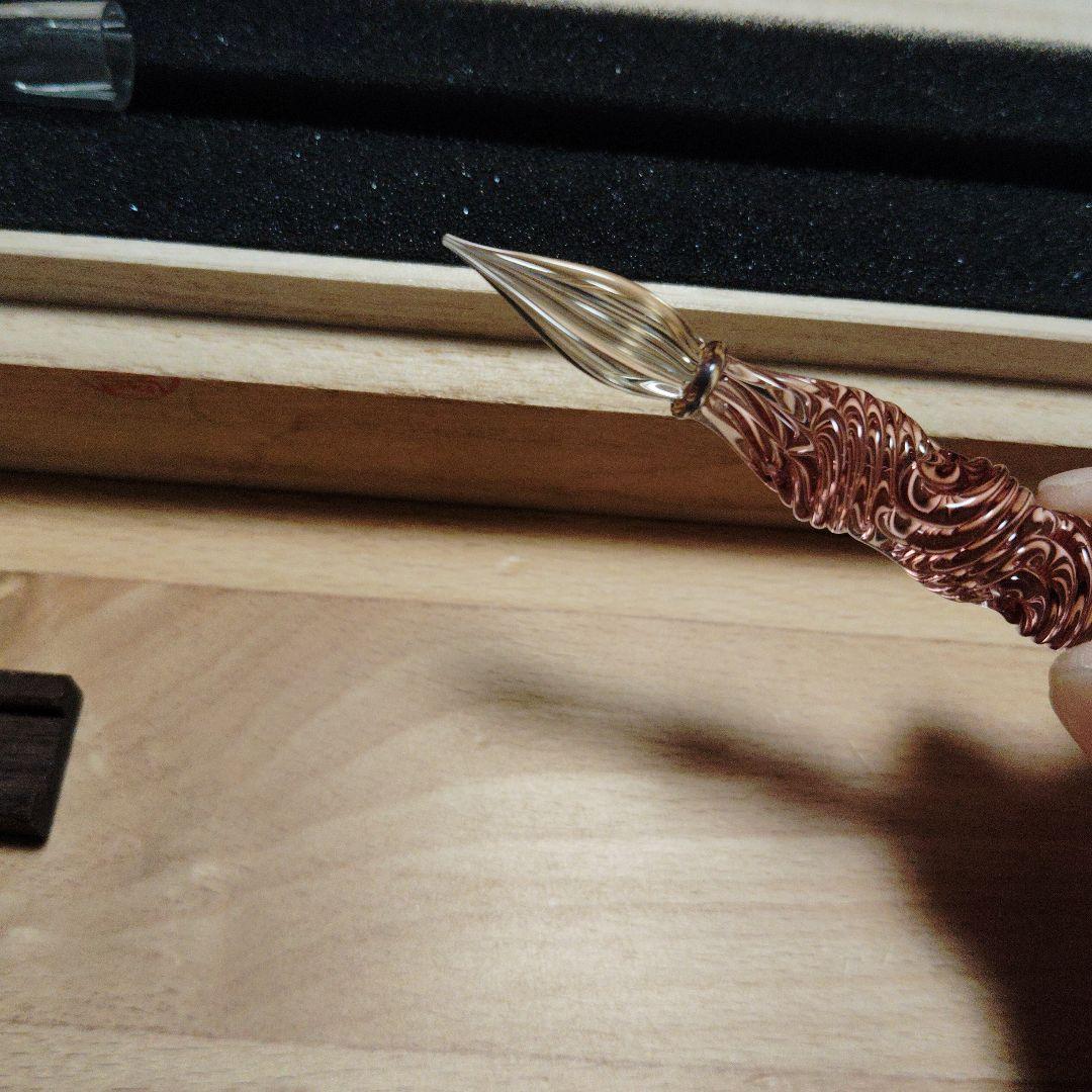 川西硝子 ガラスペン ピンク - メルカリ