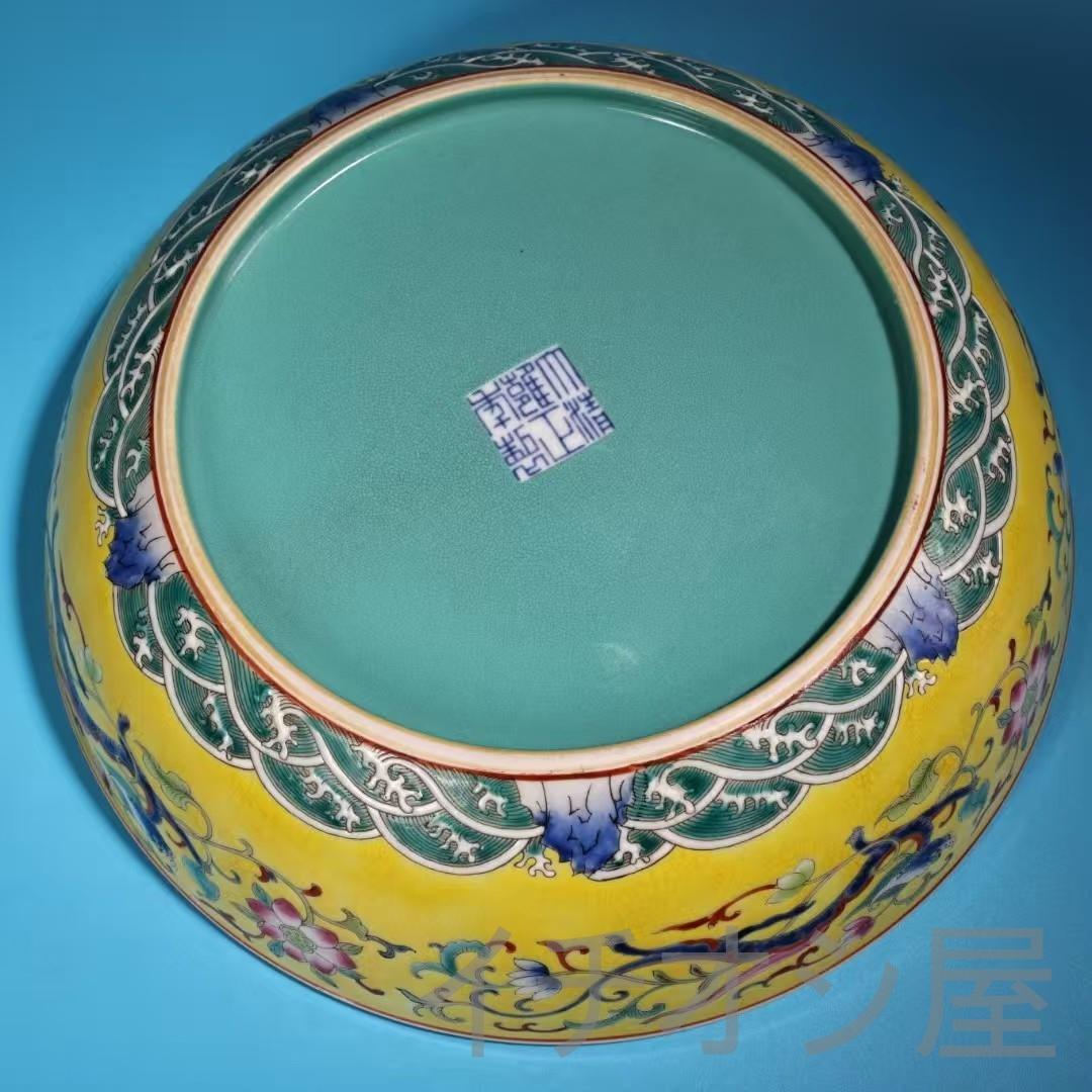 中国古美術 旧藏 清代風 珐琅彩 粉彩 花鳥瓷器 盤 碗