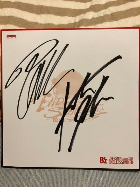 B'z LIVE-GYM98 SURVIVE 限定 直筆サイン色紙 B'z SURVIVEツアー限定