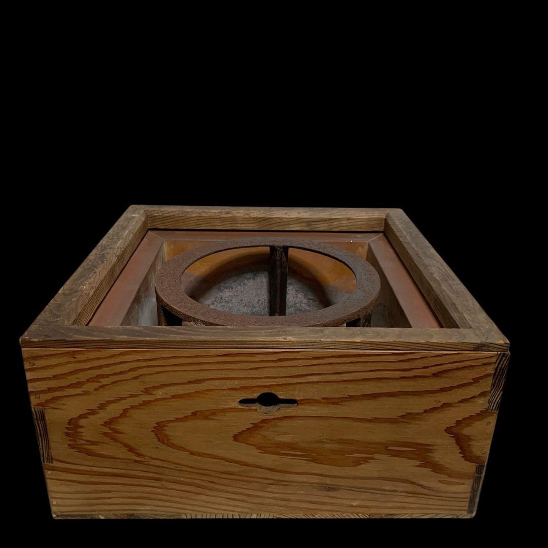 炉壇 置炉 火鉢 囲炉壇 茶道具 銅製 五徳付