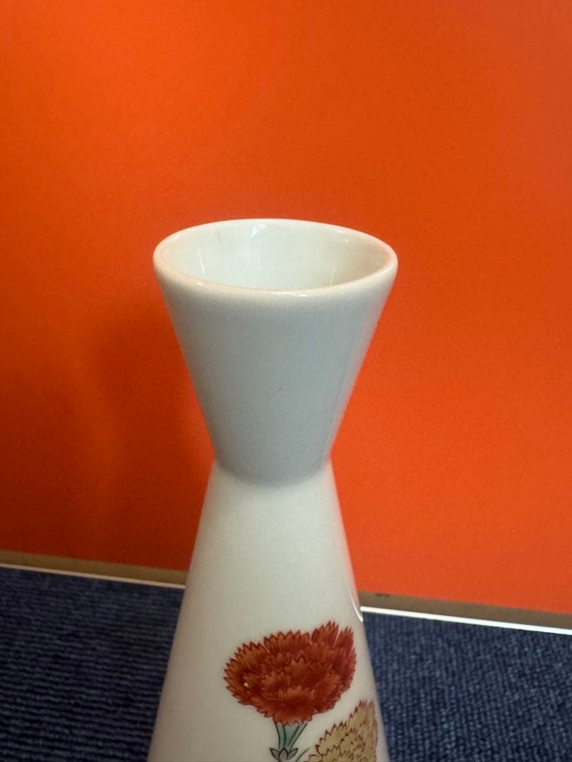 1866 人間国宝 11代酒井田柿右衛門 錦手菊花瓶 二重