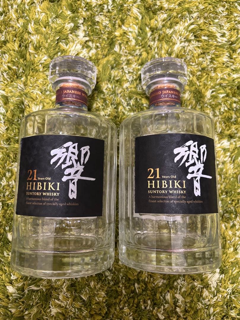 希少】響21年 ウイスキー 700ml 空瓶2本セット - メルカリ