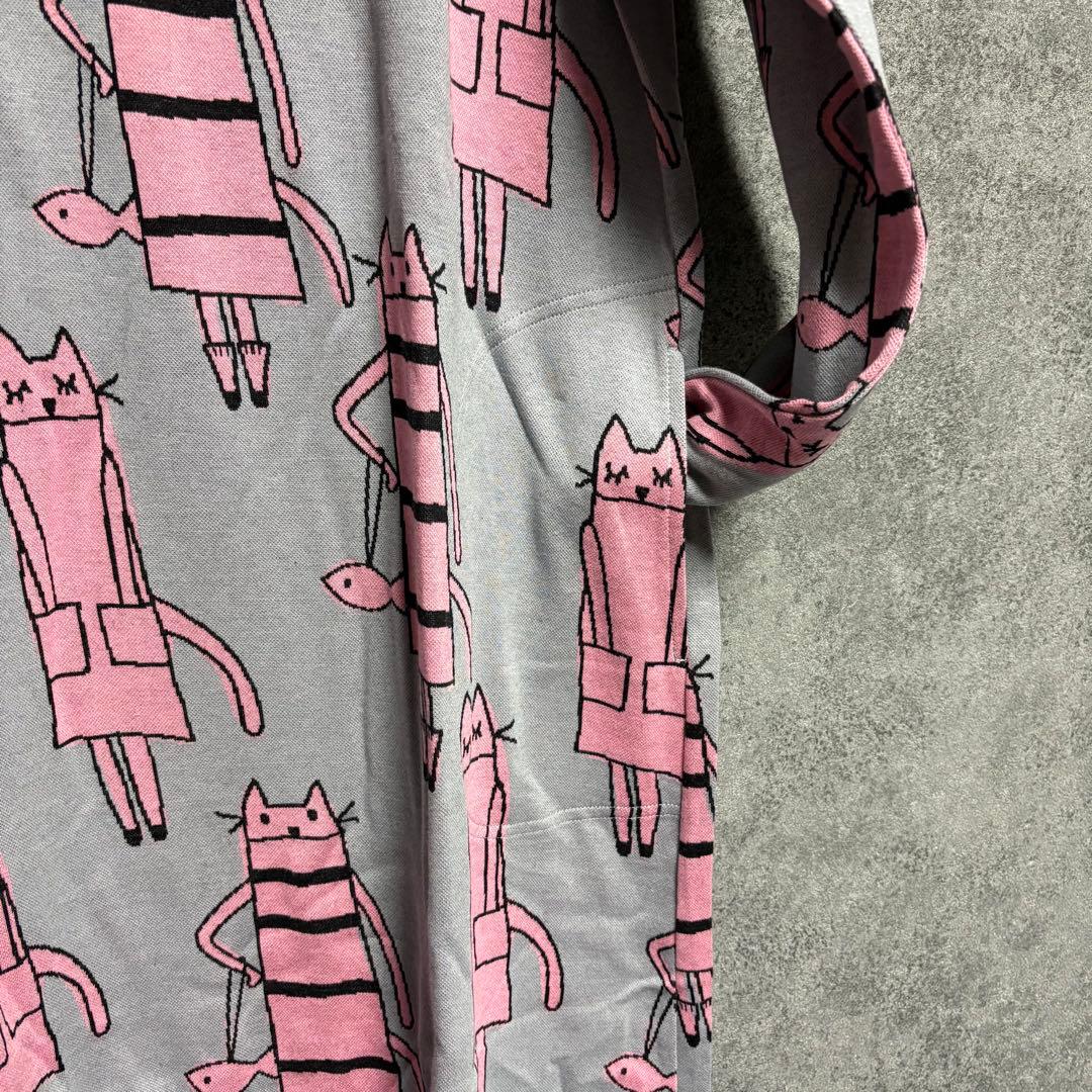 新品　マタノアツコ ニューヨークのねこ柄ワンピース・ルームウェア「Mサイズ」