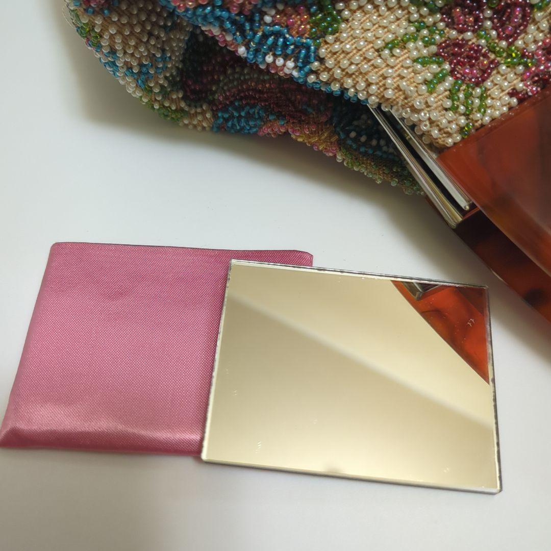 花柄刺繍ビーズバッグ　はしもと