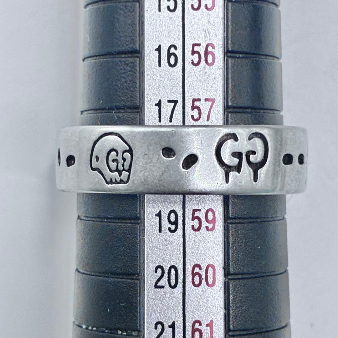 GUCCI グッチ ゴースト リング 18号 スカル シルバー925