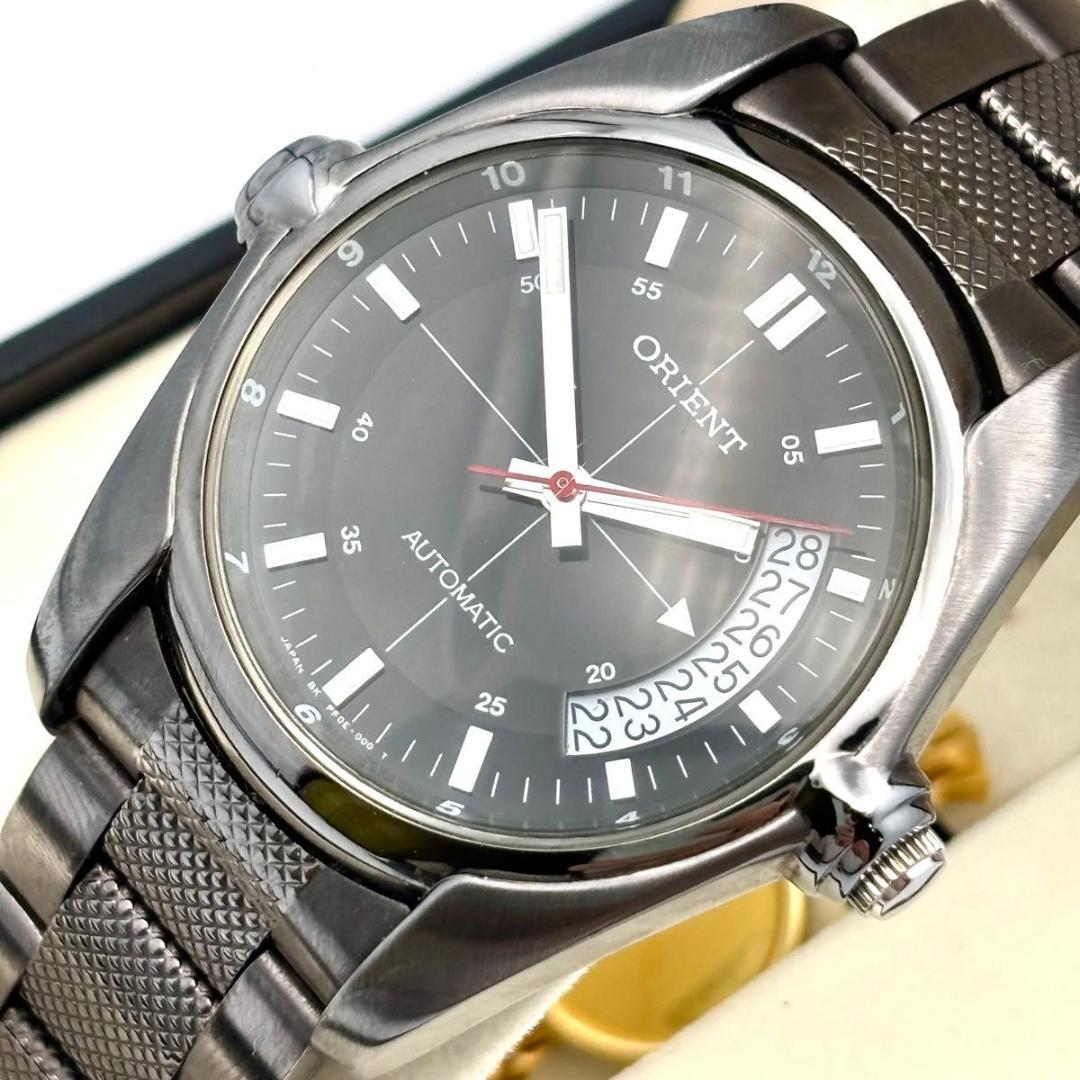 稼働 オリエント 腕時計 自動巻き AT PF0E-D0 3針 デイト シルバー