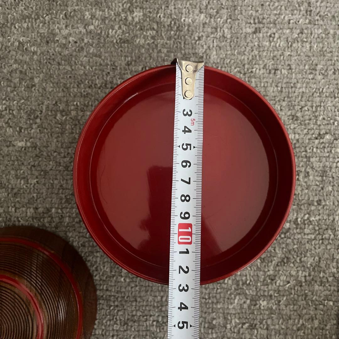 新品 漆器のアソベ懐石道具 極上千筋内朱3客揃 美しい信玄弁当 三段弁当箱 朱輪