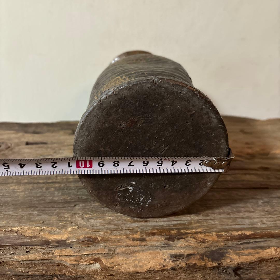 古備前花入 江戸〜明治 古丹波 花器 茶道具 アンティーク 骨董検:秦秀雄